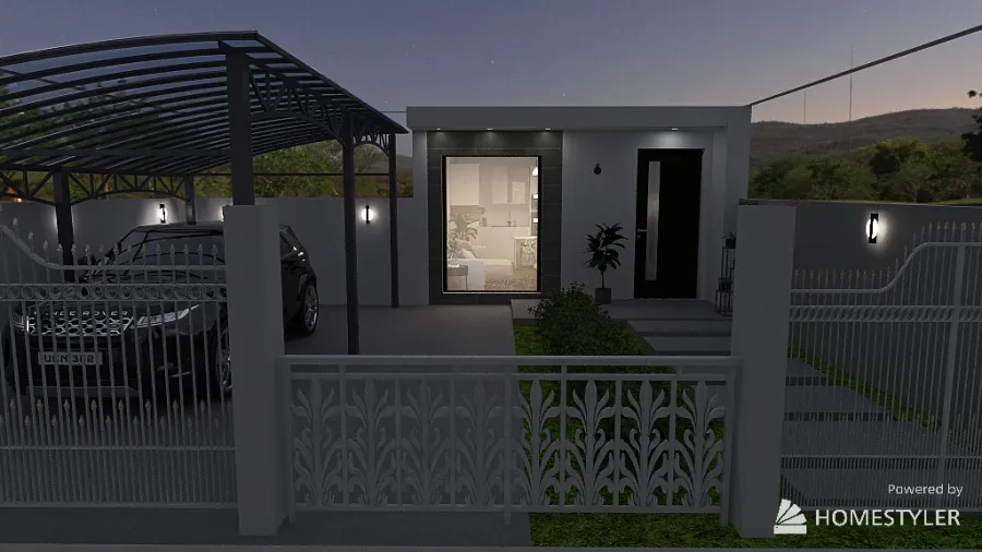Small moder Hause. 3d design renderings