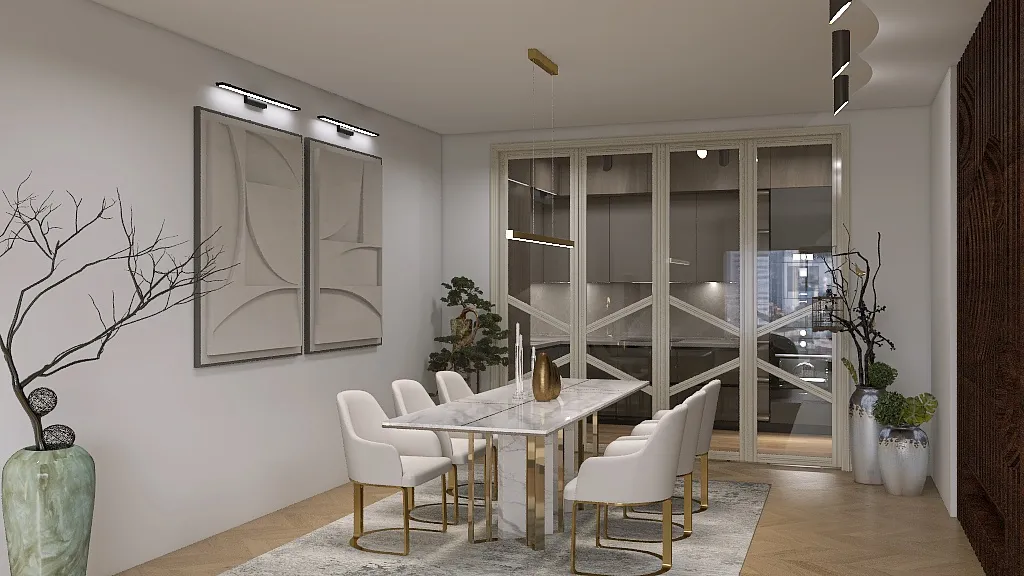 White luxury 3d design renderings