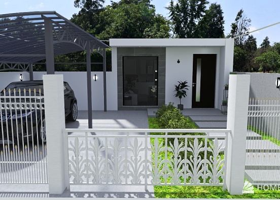Small moder Hause.  Design Rendering