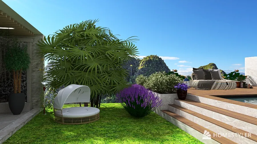 Brimming with greenery for web 3d design renderings