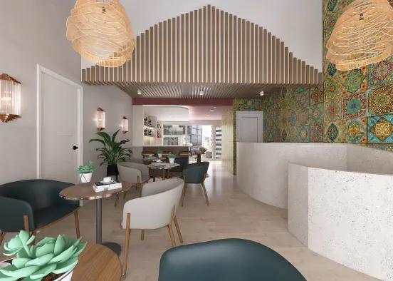 Exhale Shisha Lounge Design Rendering
