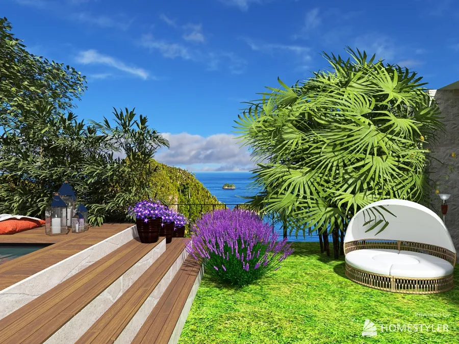 Brimming with greenery for web 3d design renderings