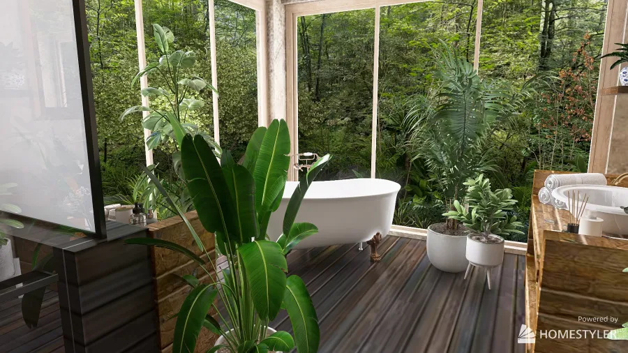 Brimming with greenery for web.. 3d design renderings