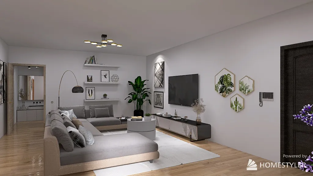 living area 3d design renderings