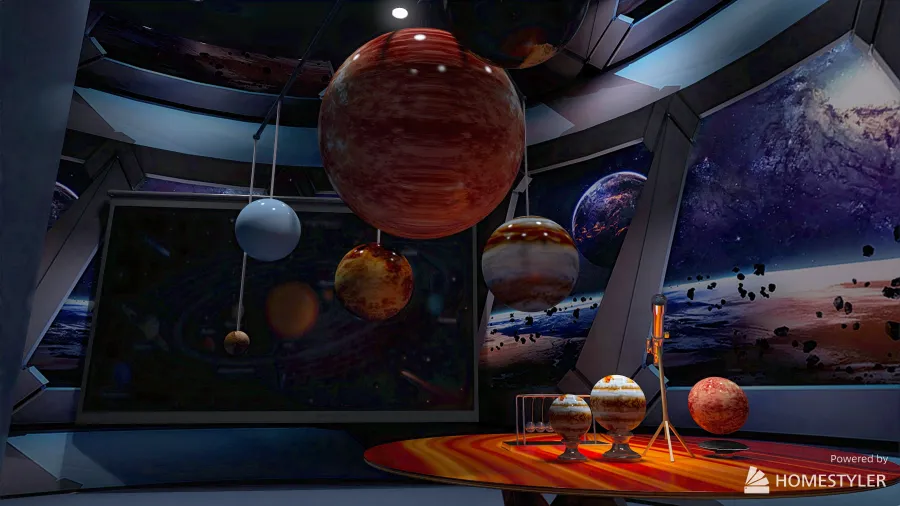 Solar System room 3d design renderings