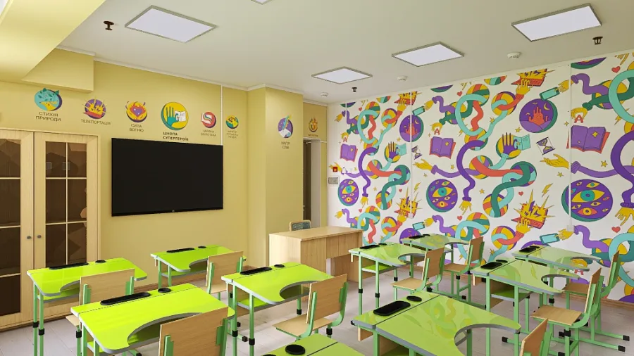 Kids Room 1 3d design renderings