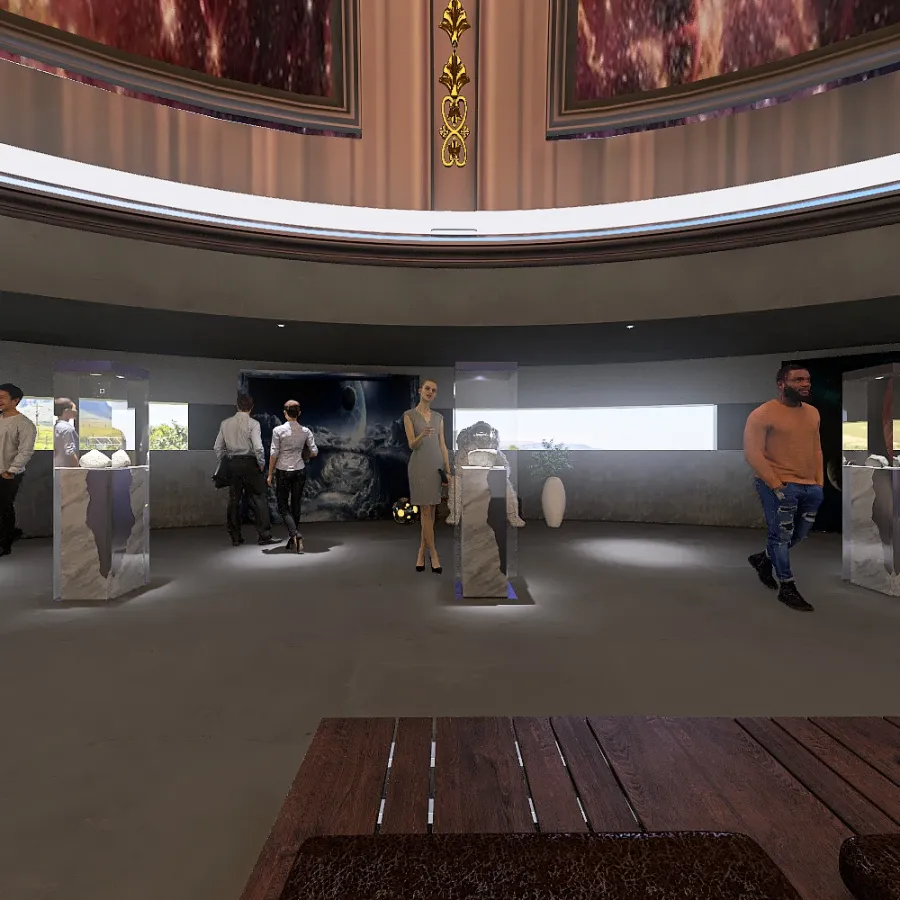 My planetarium in shape of Galileo Galilei 3d design renderings
