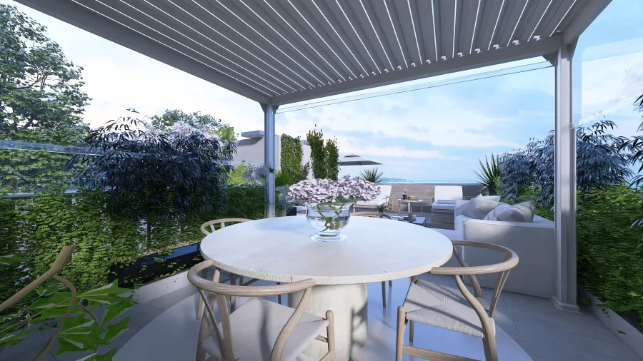 Romantic terrace in Alassio - Italy 3d design renderings