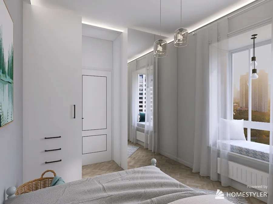 Apartment in a tenement house 3d design renderings