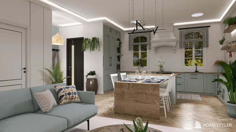 Apartment in a tenement house 3d design renderings