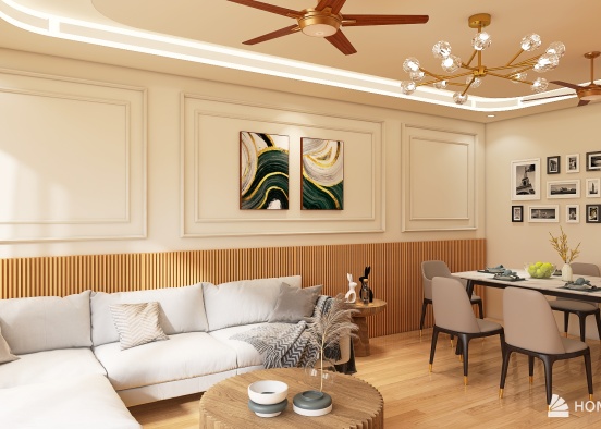 Modern Living Room Design Design Rendering