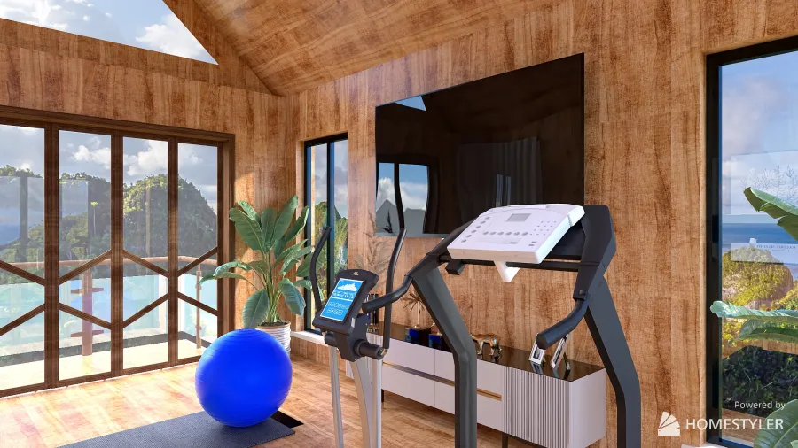 Home Gym 3d design renderings