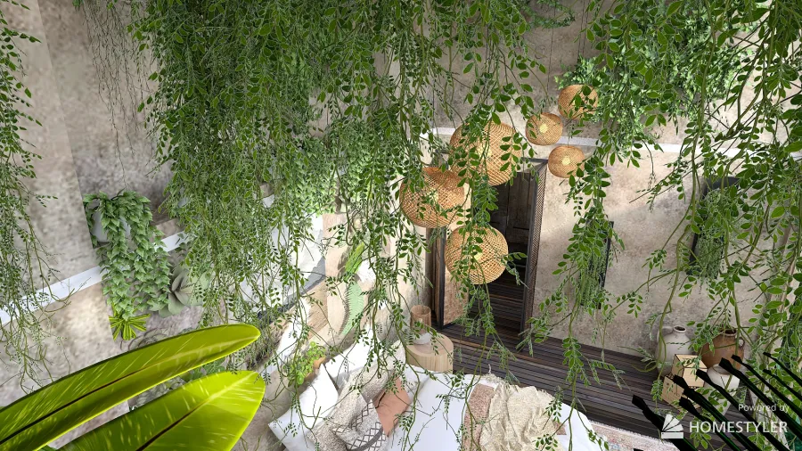 Brimming with greenery for web.. 3d design renderings