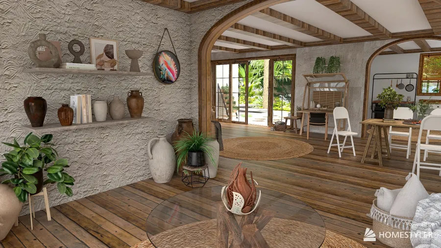 Natural Wood Style for web 3d design renderings