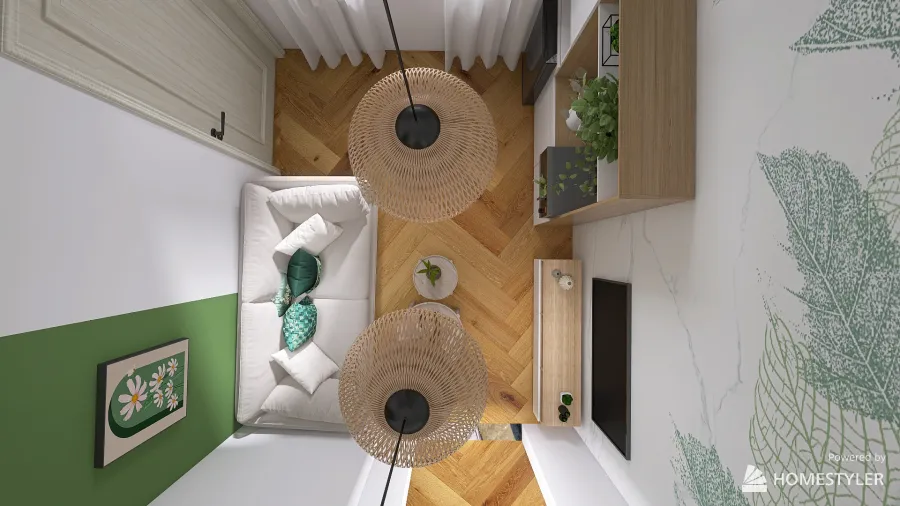 Tropical wood 3d design renderings