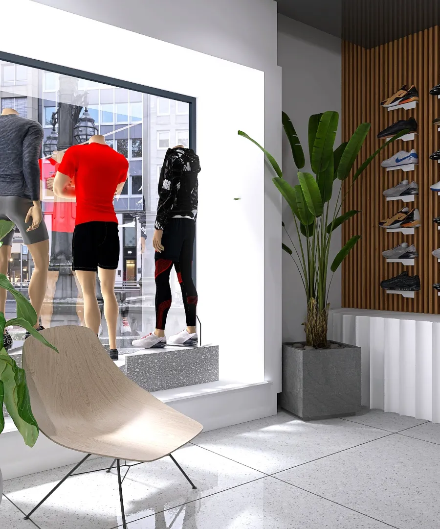 NIKE store concept 3d design renderings