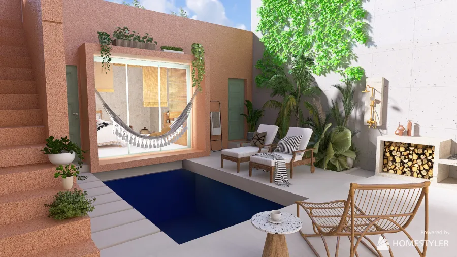 Mexico in Wood 3d design renderings