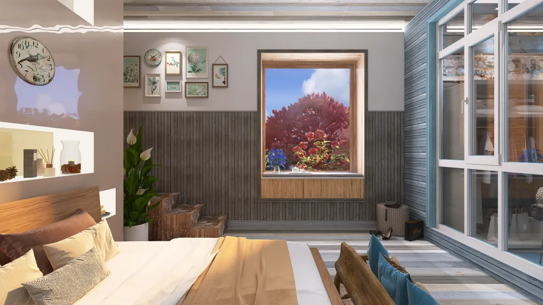 Wood to live in a good mood 3d design renderings