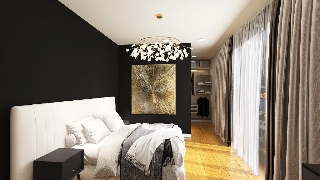 Room 1- Classic Black and White 3d design renderings