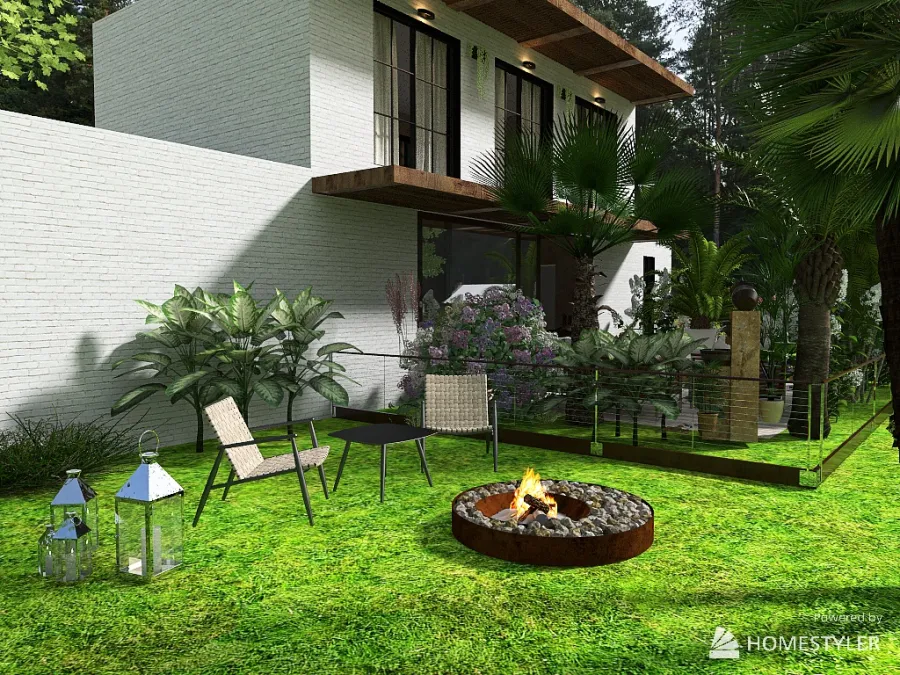 Natural wood style for web 3d design renderings