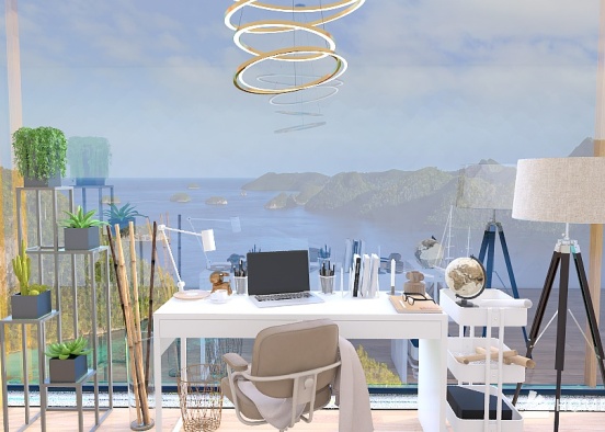 Ocean View Office Design Rendering