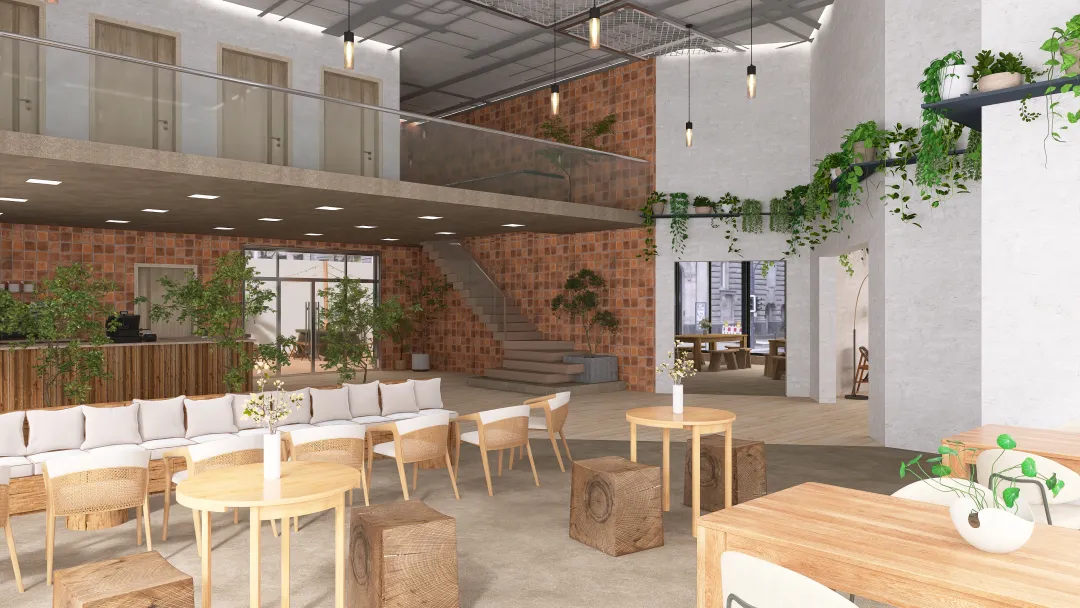 The Natural Cafe 3d design renderings