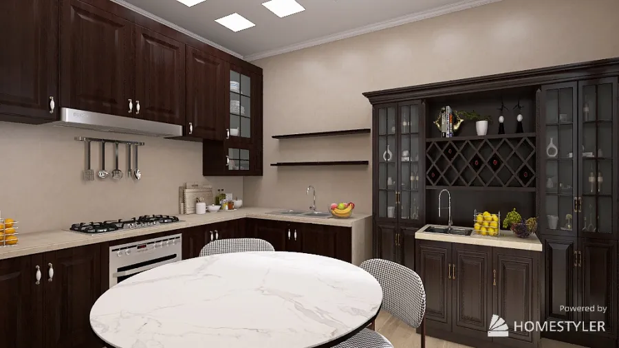 Kitchen-dinning 3d design renderings
