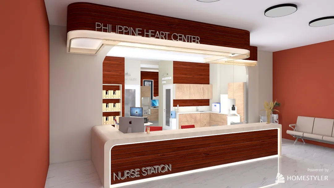 Nurse station 3d design renderings