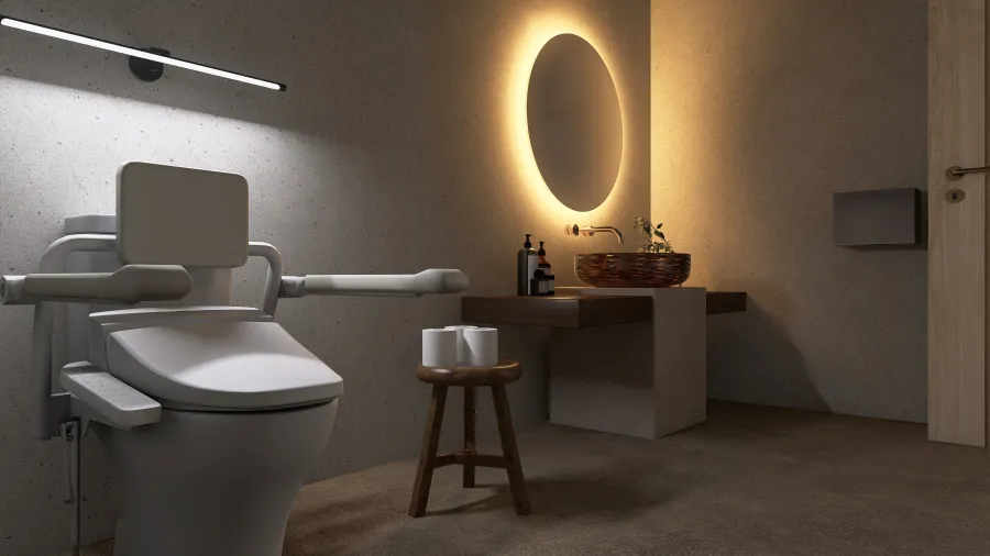 Accessible Toilet 3d design renderings