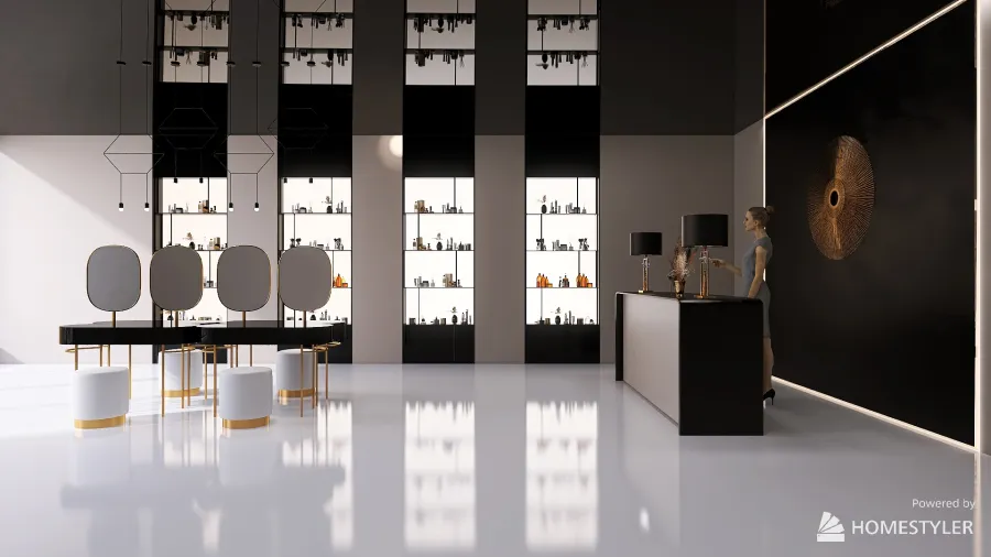 RETAIL interior (Cosmetic store) 3d design renderings
