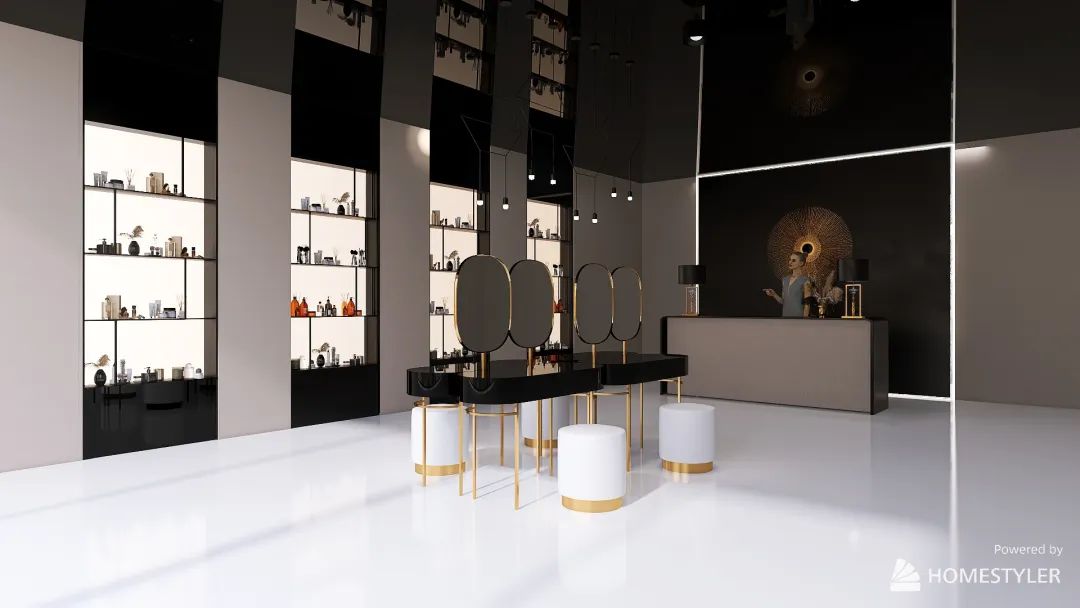 RETAIL interior (Cosmetic store) 3d design renderings