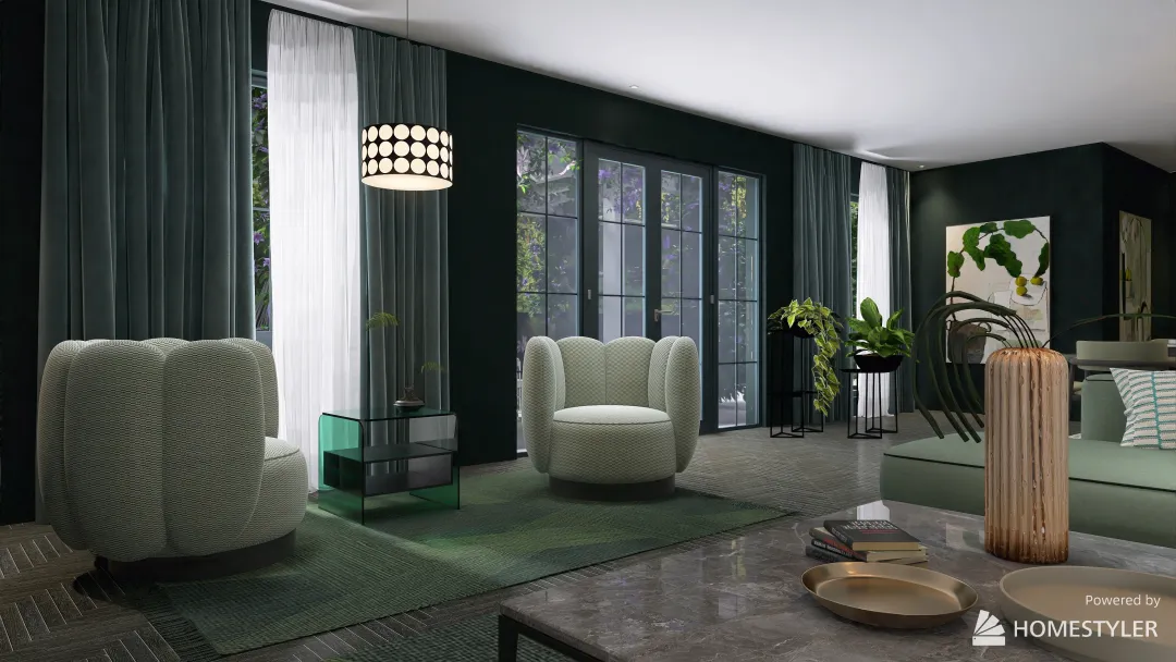 Black forest Green 3d design renderings