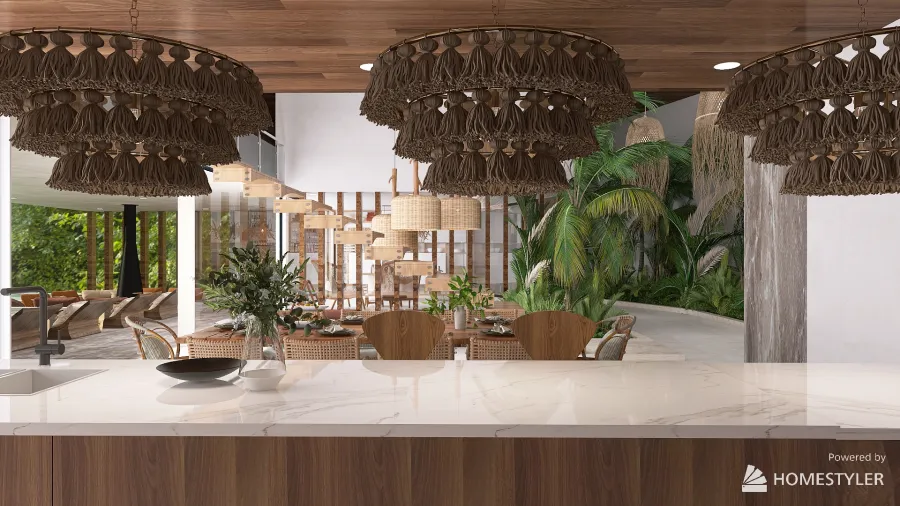 Casa Jungle Wood 3d design renderings