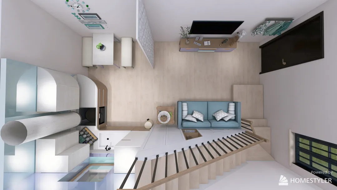 Tiny Loft 3d design renderings