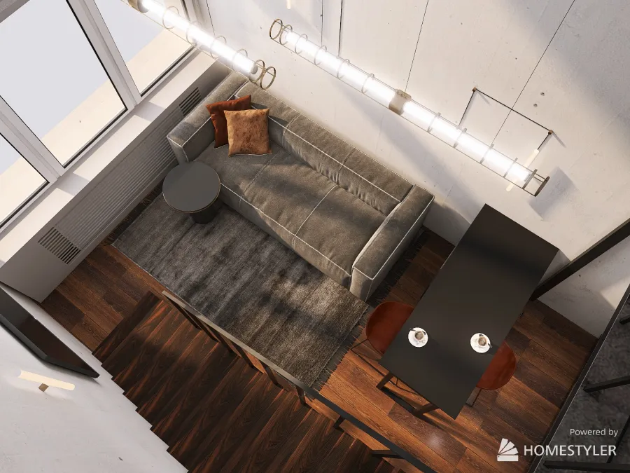 loft apartment 3d design renderings