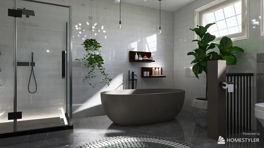 Upper Bathroom 3d design renderings
