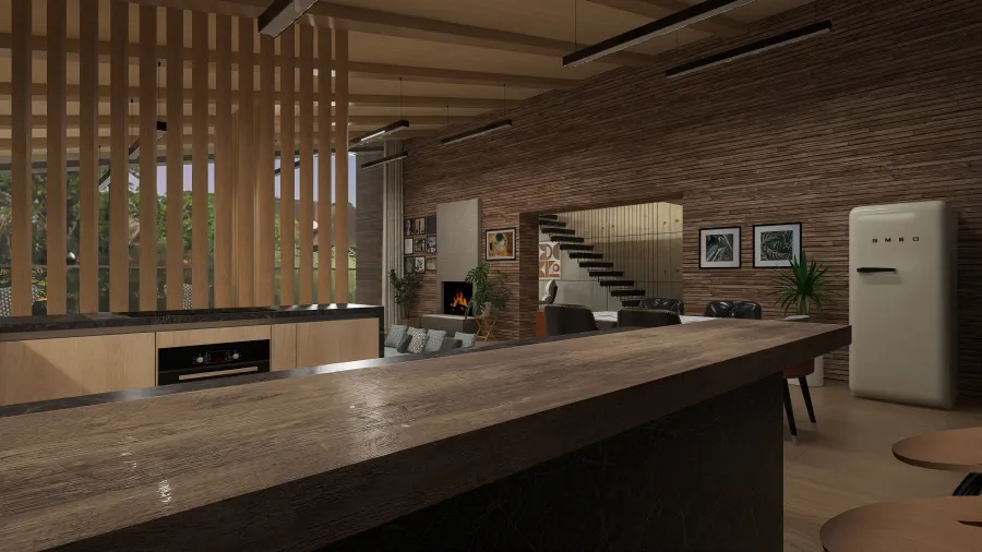 Comfort of wood 3d design renderings