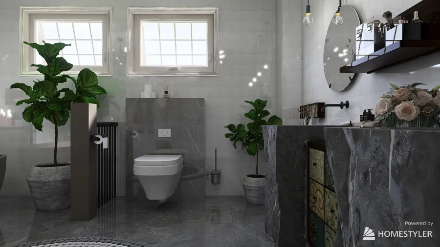 Upper Bathroom 3d design renderings