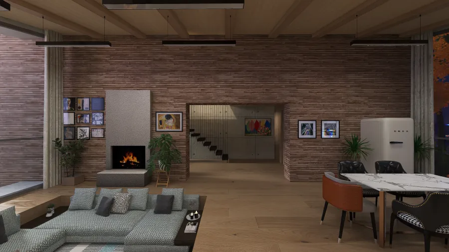 Comfort of wood 3d design renderings