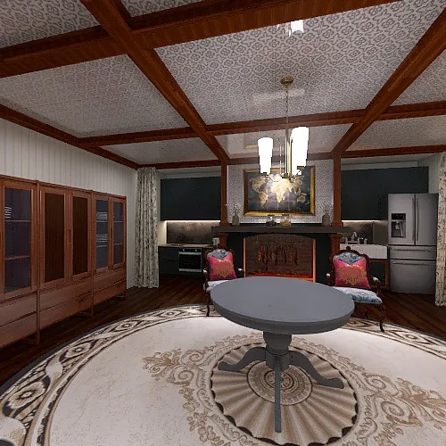 kitchen - dinning room 3d design renderings