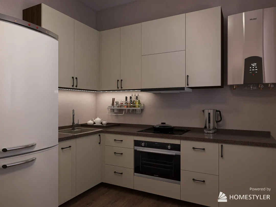 Кухня для Насти и Вани 3d design renderings