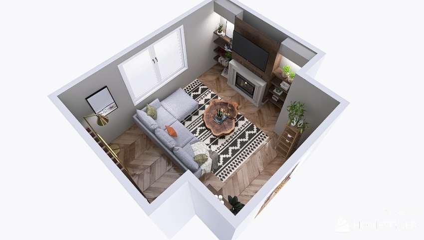 Rustic Modern Living Room 3d design picture 21.72