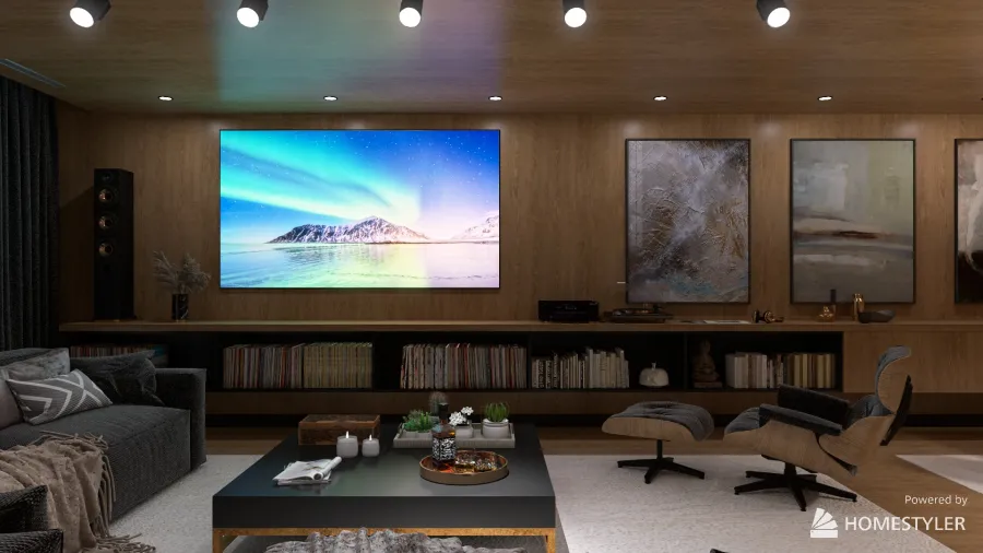 Kitchen Dining & Living Room 3d design renderings