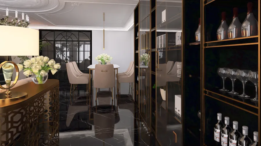 Luxurious living room 3d design renderings