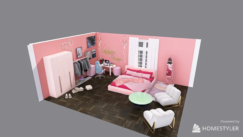 Streamer Girls Bedroom 3d design picture 30.61