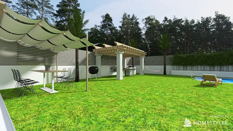 Luxury garden 3d design renderings