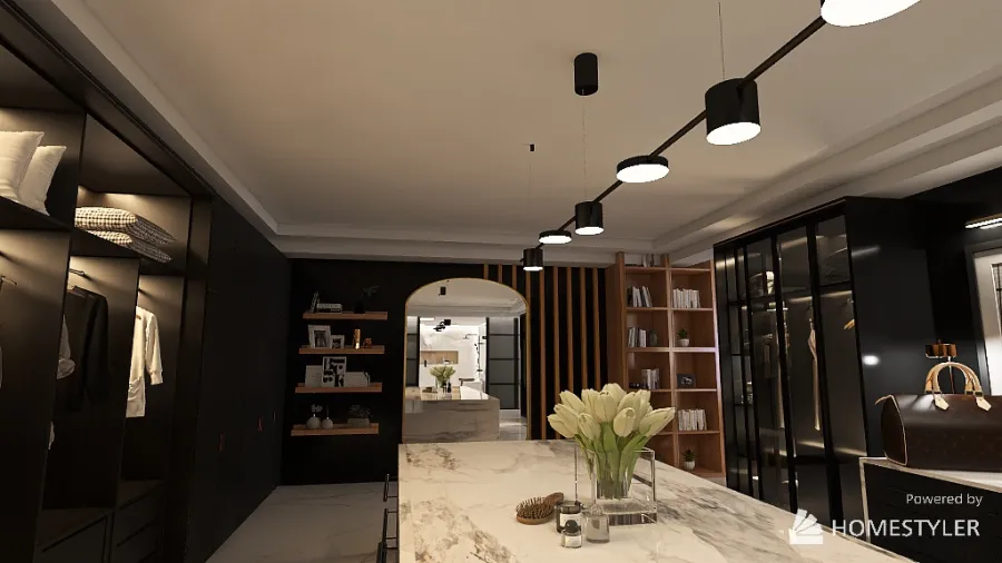 Skyline Wabi-sabi 1 bedroom apartment 3d design renderings