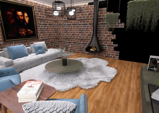 Loft livingroom Design Rendering