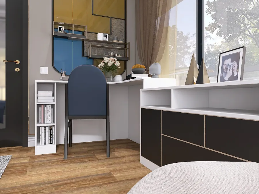 A teenager's bedroom 3d design renderings