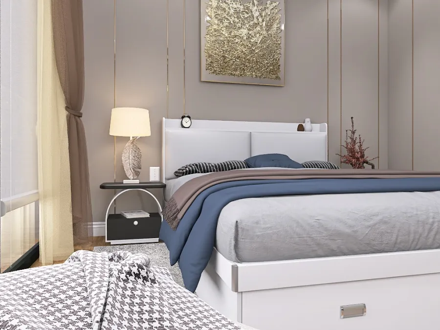 A teenager's bedroom 3d design renderings